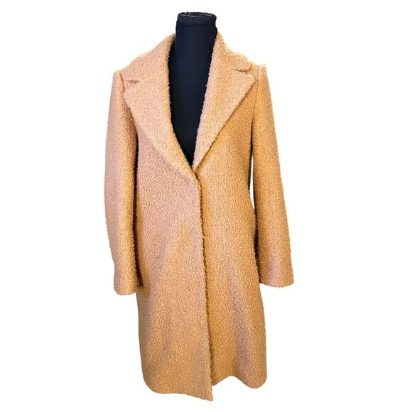 J. McLaughlin Camel Lark Button Front Stadium Coat Size S - Picture 1 of 7
